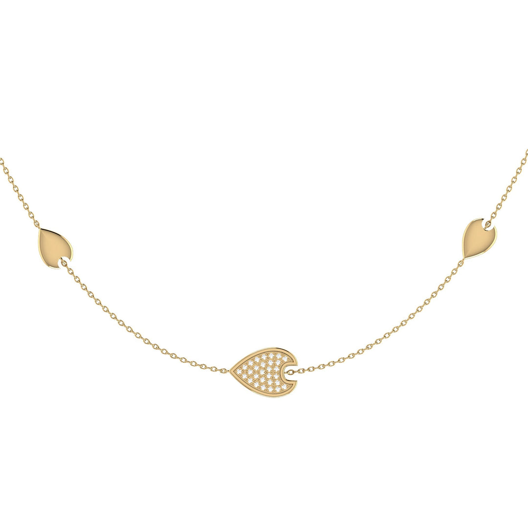 Avani Raindrop Layered Diamond Necklace in 14K Yellow Gold