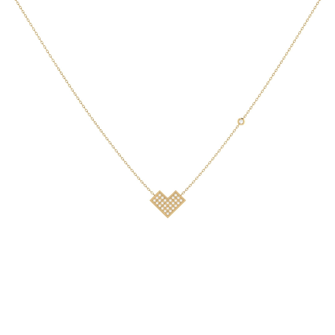 One Way Arrow Diamond Necklace in 14K Yellow Gold