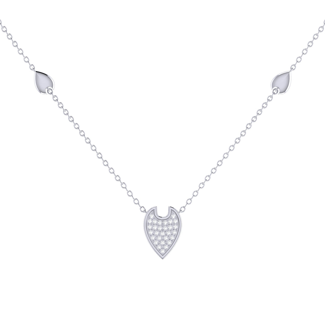 Raindrop Diamond Necklace in Sterling Silver