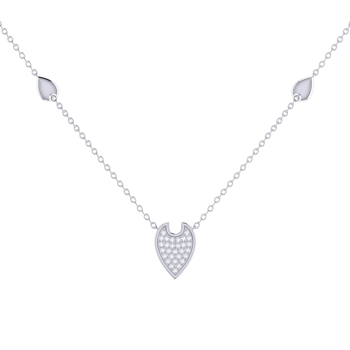 Raindrop Diamond Necklace in 14K White Gold