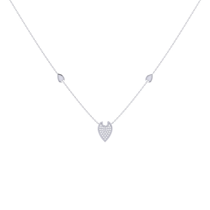 Raindrop Diamond Necklace in Sterling Silver
