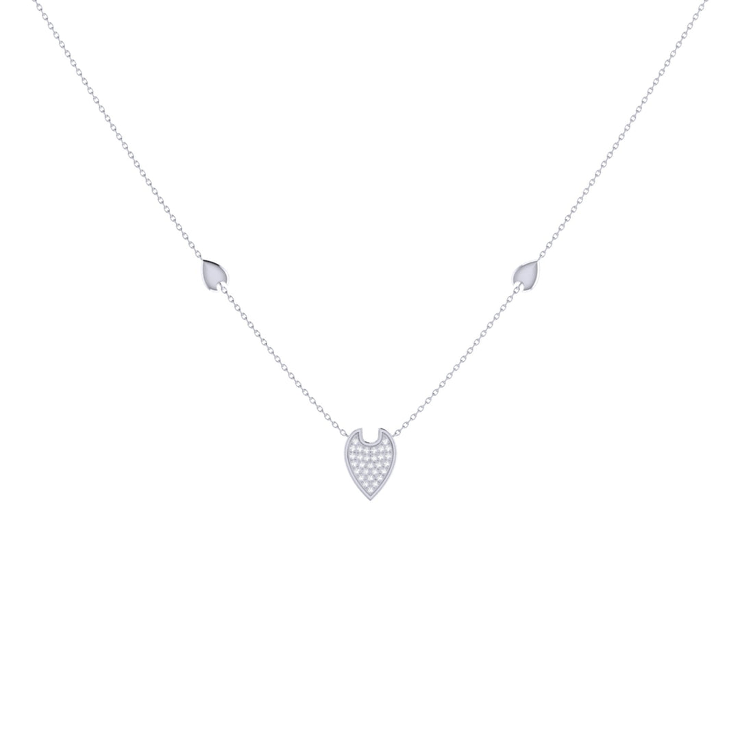 Raindrop Diamond Necklace in 14K White Gold