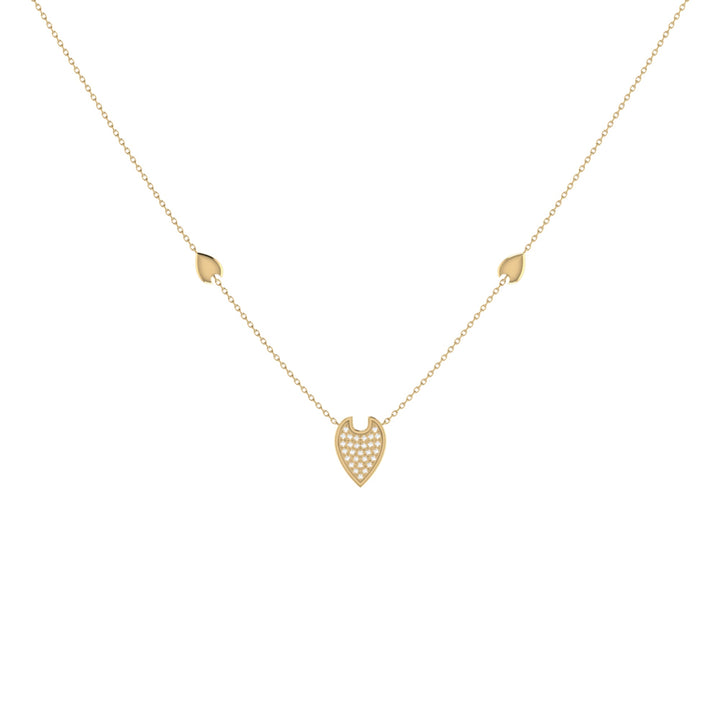 Raindrop Diamond Necklace in 14K Yellow Gold Vermeil on Sterling Silver