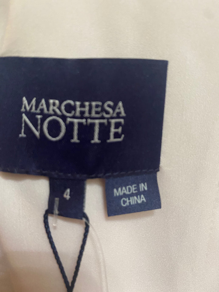 Marchesa Notte Floral Print Satin Gown Size 4