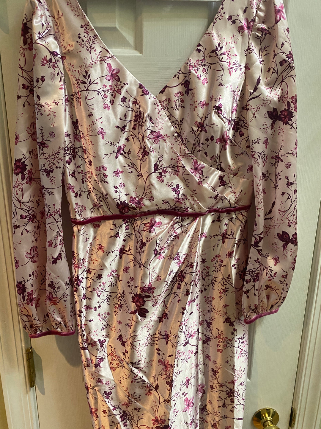 Marchesa Notte Floral Print Satin Gown Size 4
