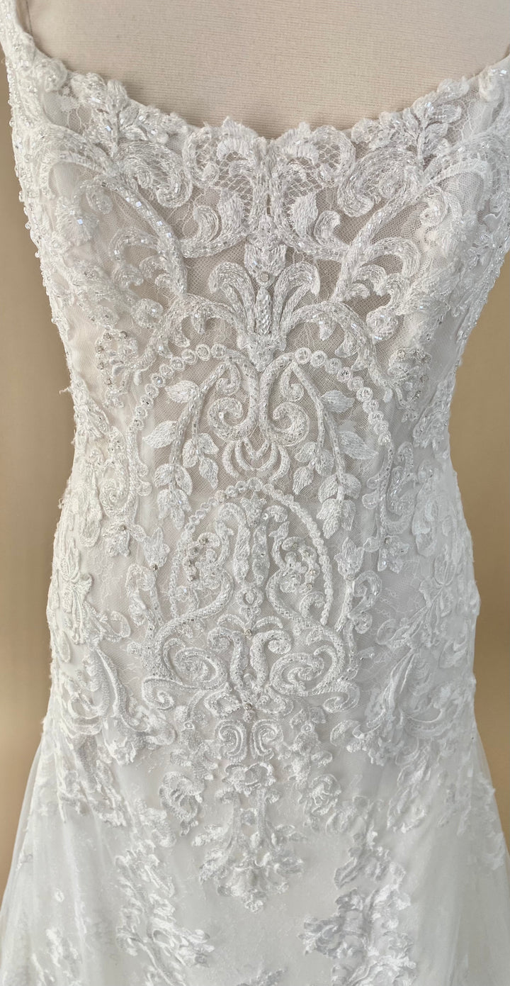 Mori Lee Lace Modified A-Line Gown Style 2035 Size 10