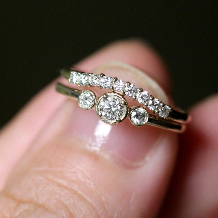 Diamond Wedding Rings Set in 14k Gold