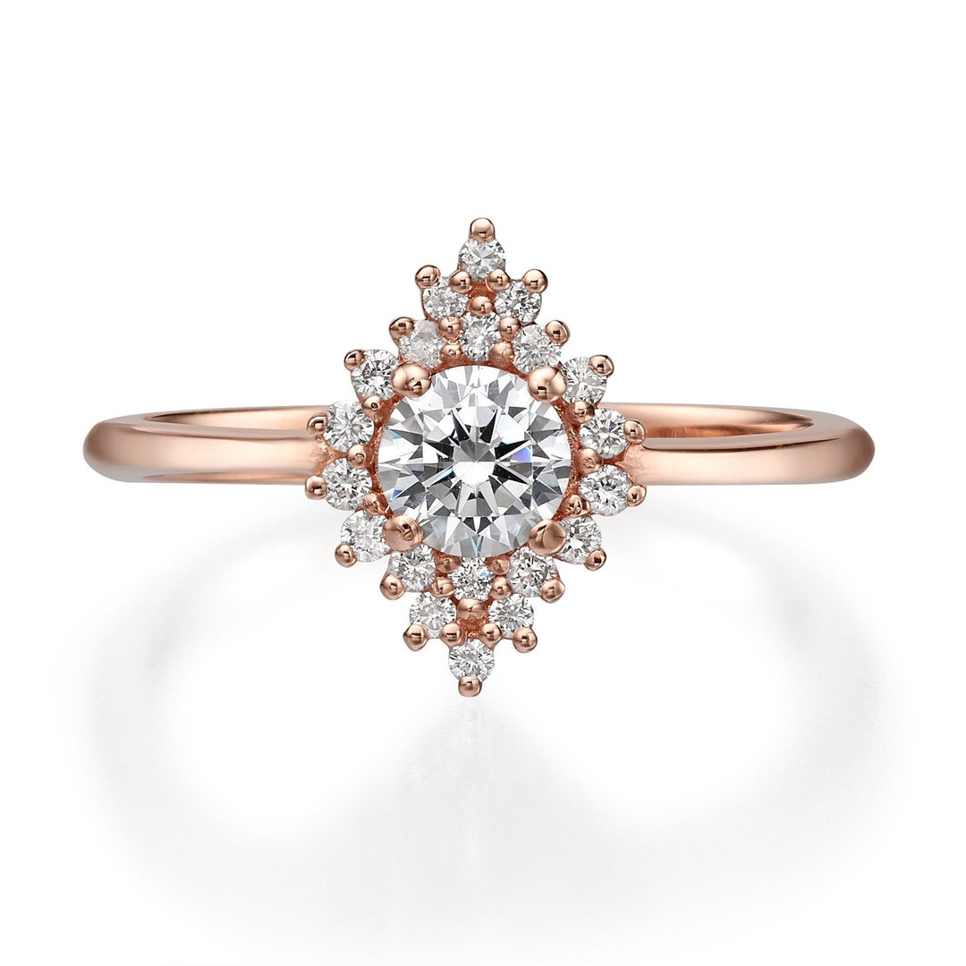 Unique Design Natural Diamond Engagement Ring
