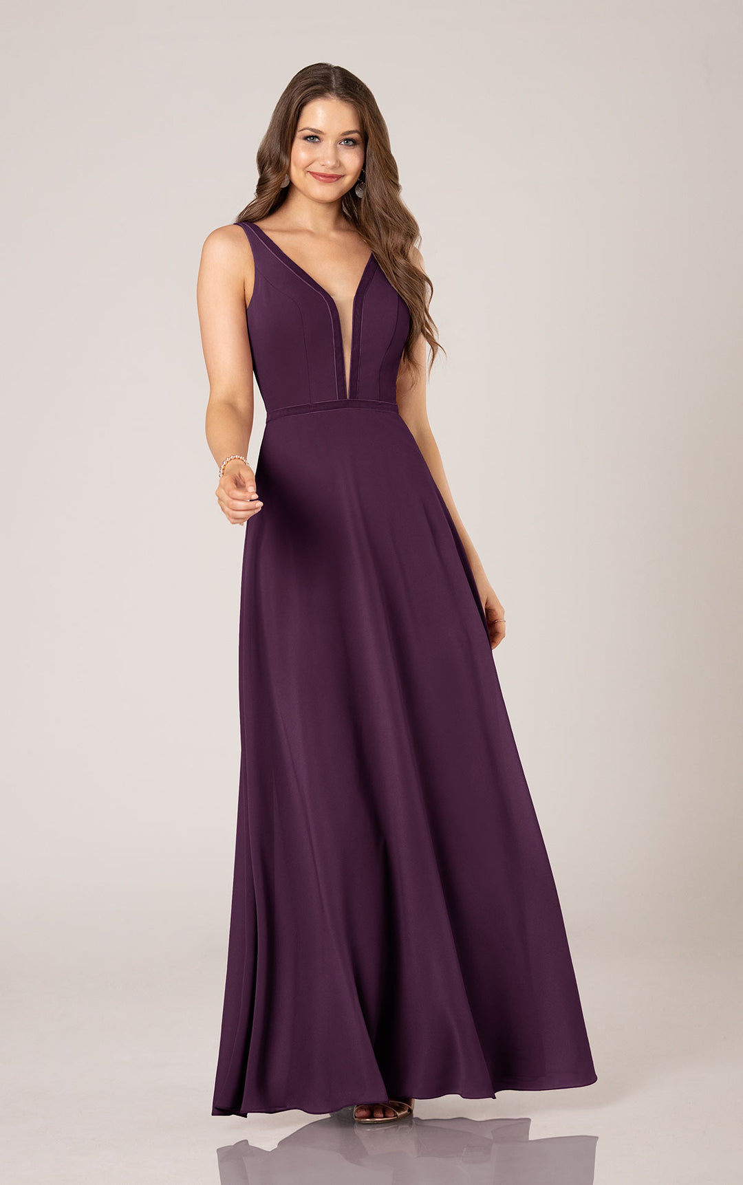Backless Dress with Velvet Trim Style 9374 Size 12