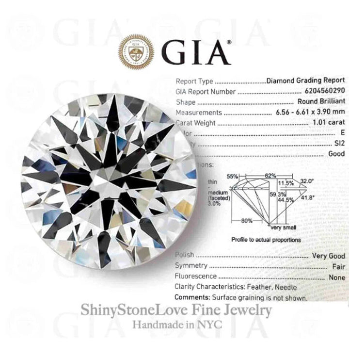 1 carat Diamond (GIA) Solitaire Engagement Ring in Platinum