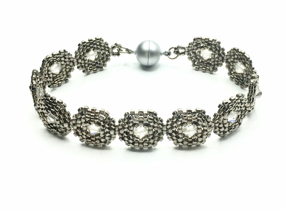 Navy Crystals Hexagon Bracelet