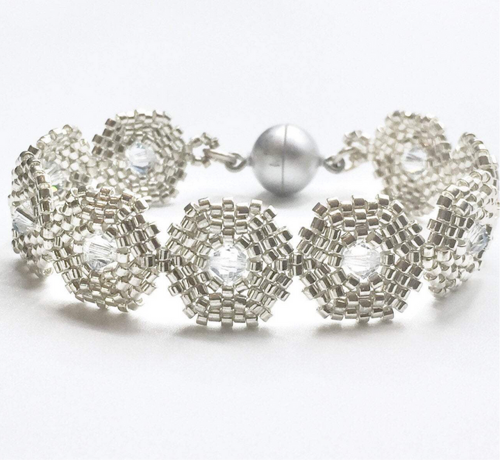 Navy Crystals Hexagon Bracelet